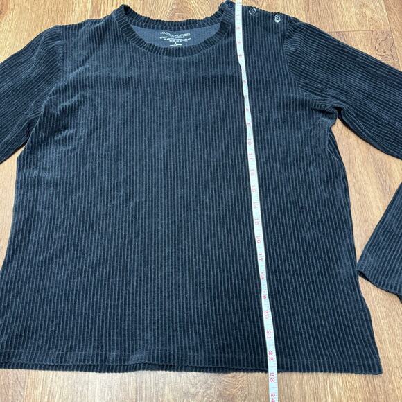 Majestic Filatures Deluxe Tee Shirt Cashmere Blend Black Velvet Size 4 Small - Picture 10 of 10